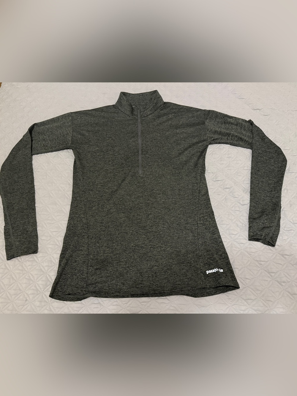 Patagonia Capilene 1/4 Zip Thermal Weight Pullover Shirt Forge Grey Womens Small